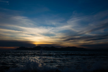 Fototapeta premium Beautiful Sunset on Mediterranean Sea