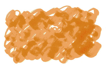 Abstract background. Orange cloud drawn with a marker