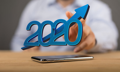the 2020 business year up goals and  success illustration