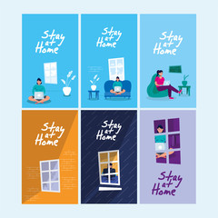 stay at home campaign set scenes