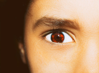 Image of child eye close up.