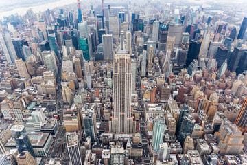 Empire state building from an helicopter