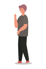 Isolated happy man cartoon vector design