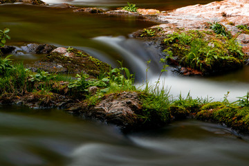 Langzeitbelichtung an der Bode bei Thale im Harz