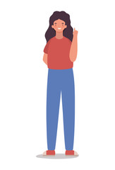 Fototapeta premium Isolated happy woman cartoon vector design