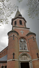Fototapeta na wymiar Church at Merksplas Colony. Wortel Colony. Belgium.