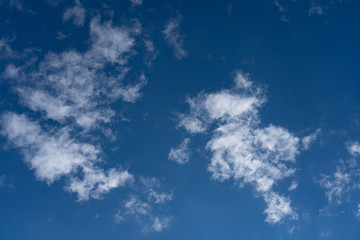 White clouds on blue sky
