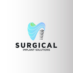 Dental implant logo design template