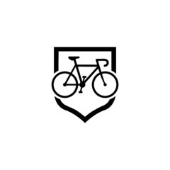 Bike shield icon isolated on white background