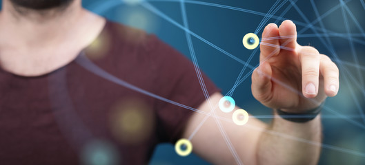  Digital Network and data concept.