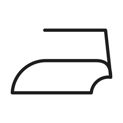 textile care concept, iron symbol icon, line style