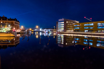 Kalmar, Sweden The modern port of Kalmar at night © Alexander