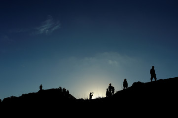 Chinese shadow of a family picture