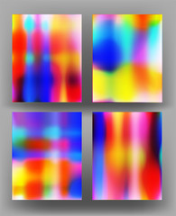 Naklejka premium Set of multicolor abstract banners. Vector illustration