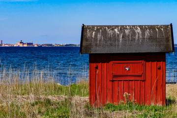 Farjestaden, Oland, Sweden  A cabin overlooking Kalmar city. © Alexander