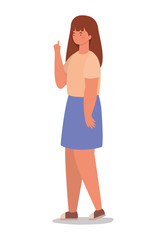 Isolated sad woman cartoon vector design
