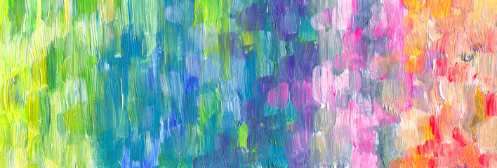 Abstract acrylic and watercolor smear blot painting wall. Color horizontal texture background.