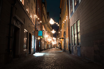 Fototapeta na wymiar Stockholm old street