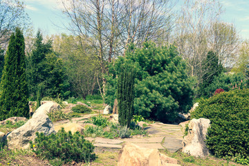 Manicured Public Garden Area