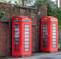 Obraz premium Old English Phone Boxes 
