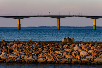 Kalmar, Sweden  The Oland bridge at sunset © Alexander