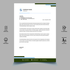 Business style letter head templates for your project design, Vector illustration.