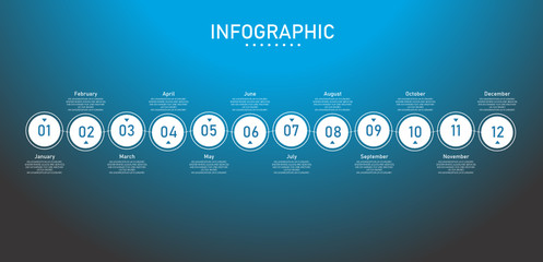 infographic can be used for process, presentations, layout, banner,info graph There are 12 steps or layers vector illustration