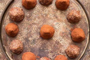 Chocolate cocoa truffles candy sweets.