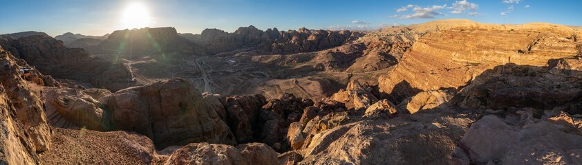 Fototapeta na wymiar Panoramic view over the old City of Pella, Jordan