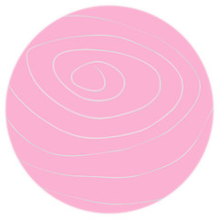 vector illustration of a pink ball