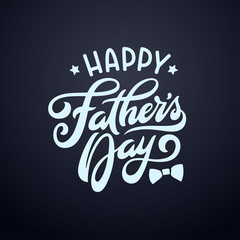 Naklejka na ściany i meble Happy Fathers day typography greeting card. Vector illustration.
