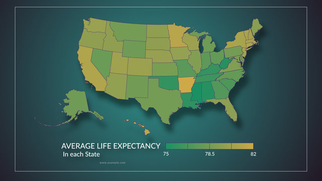 Data-Driven Gradient US Map Infographic