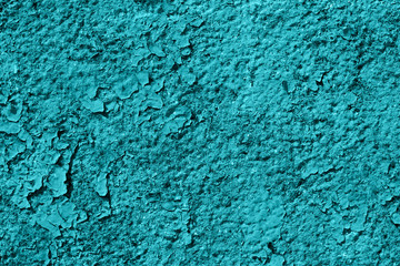 Fototapeta na wymiar Blue painted retro wall built structure.