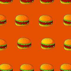 Bright beautiful pattern with delicious food.