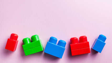  Children's block constructor. The concept of development, parenting. Leisure, hobbies of the...