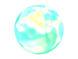 3d pink blue ball crystal gradient colors isolated on white background. Abstract bubble glossy pastel 3d geometric shape object illustration render. 