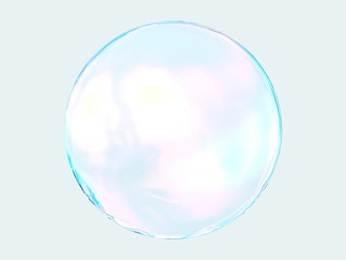 3d pink blue ball crystal gradient colors isolated on white background. Abstract bubble glossy pastel 3d geometric shape object illustration render. 