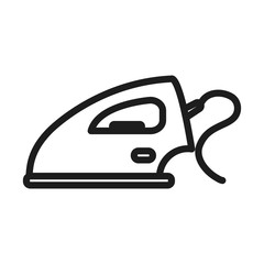 clothes iron icon, line style