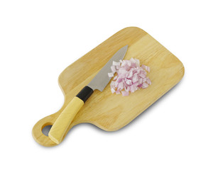 Shallot , Rose onion slice isolated on white background. This has clipping path.