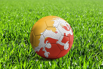 Bhutan Flag on Soccer Ball