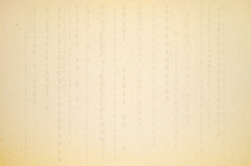 sheet of paper with a binary code textured surface