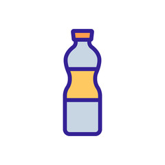ordinary bottle of sunflower oil icon vector. ordinary bottle of sunflower oil sign. color symbol illustration