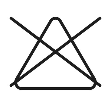 Textile care concept, do not blench symbol icon, line style