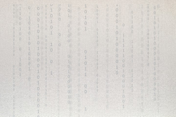 sheet of paper with a binary code textured surface