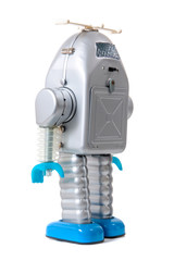 Vintage tin robot toy