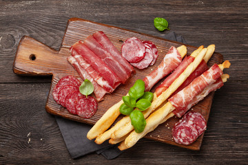 Meat, salami and prosciutto antipasto