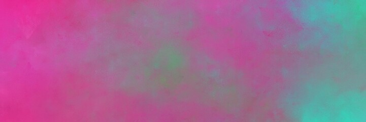 beautiful abstract painting background graphic with antique fuchsia and cadet blue colors and space for text or image. can be used as horizontal background texture