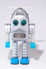 Vintage tin robot toy