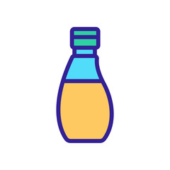 rounded bottle with oil icon vector. rounded bottle with oil sign. color symbol illustration
