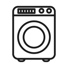 washing machine icon, line style